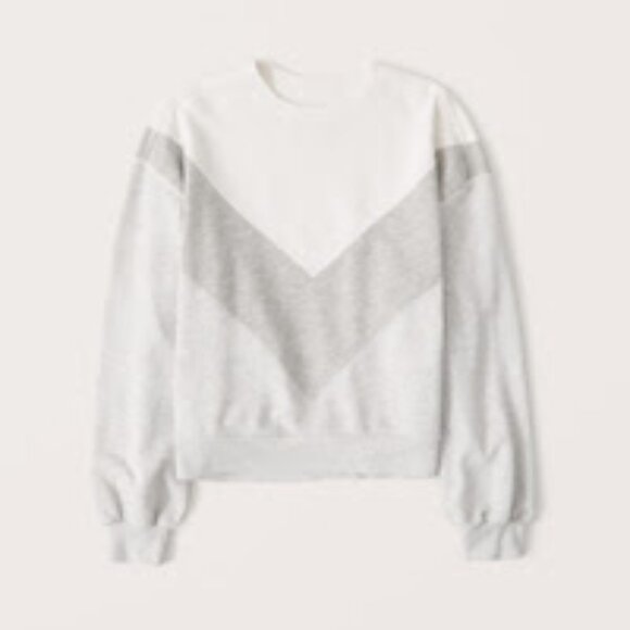 Abercrombie & Fitch Soft A&F Collection Crewneck - Grey & Cream, Medium - Picture 1 of 3